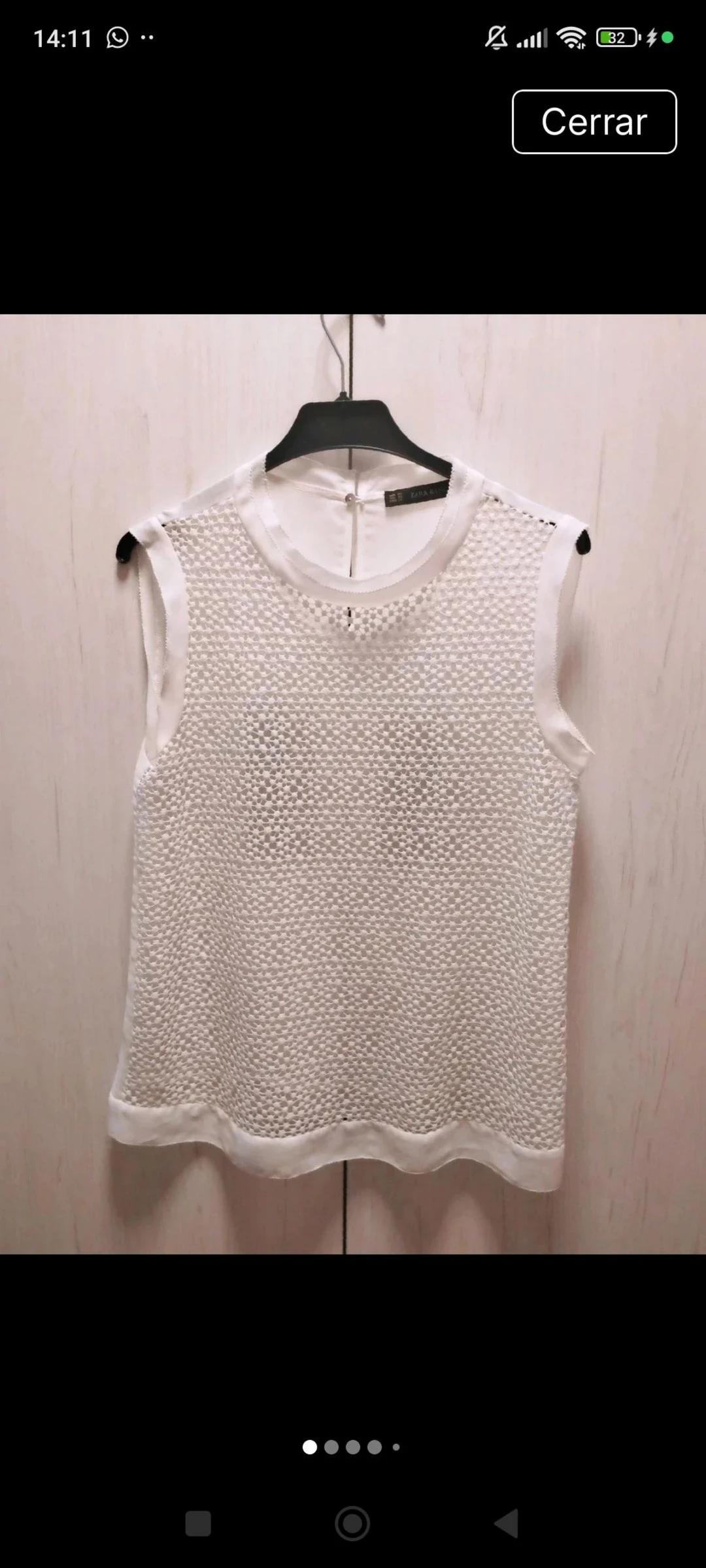 Zara Preciosa blusa bordada talla XS